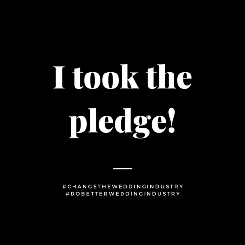 white "I took the pledge text!" on a black background. this is to acknowledge our inherent bias and work to improve.